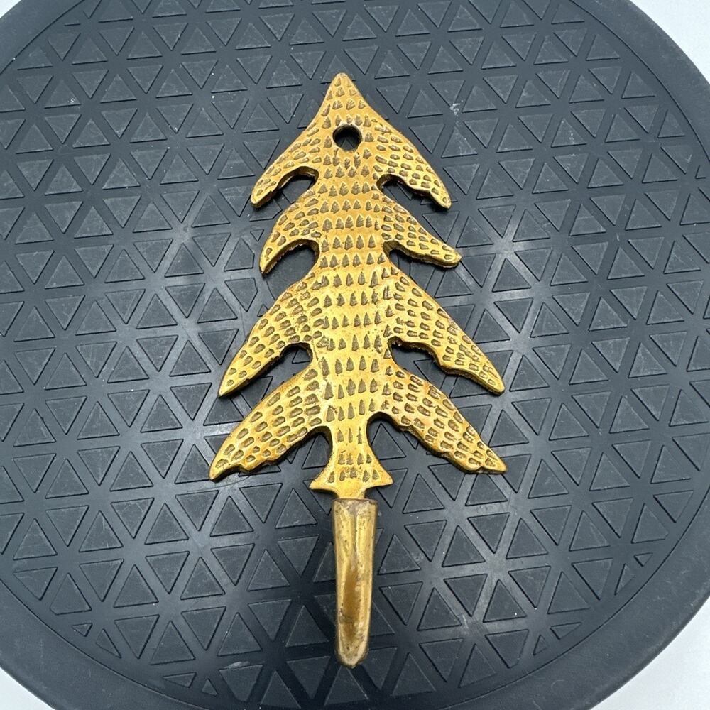 Brass Tree Wall Hook Coat Key Stocking Wreath Everyday Tree Shaped Hook